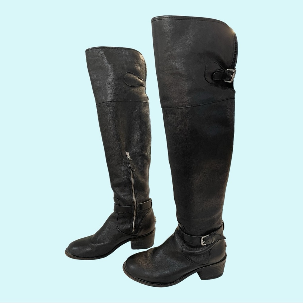 Coach Black Leather Over the Knee Boot size 6B